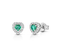 Orecchini Lelune Donna in Oro bianco Smeraldo 0.43 Ct LDEASM015043 - LDEASM015043